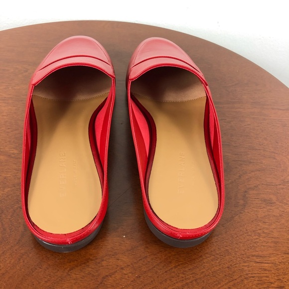 Everlane The Day Loafer Mule In Red  Size 7.5 - Picture 8 of 13
